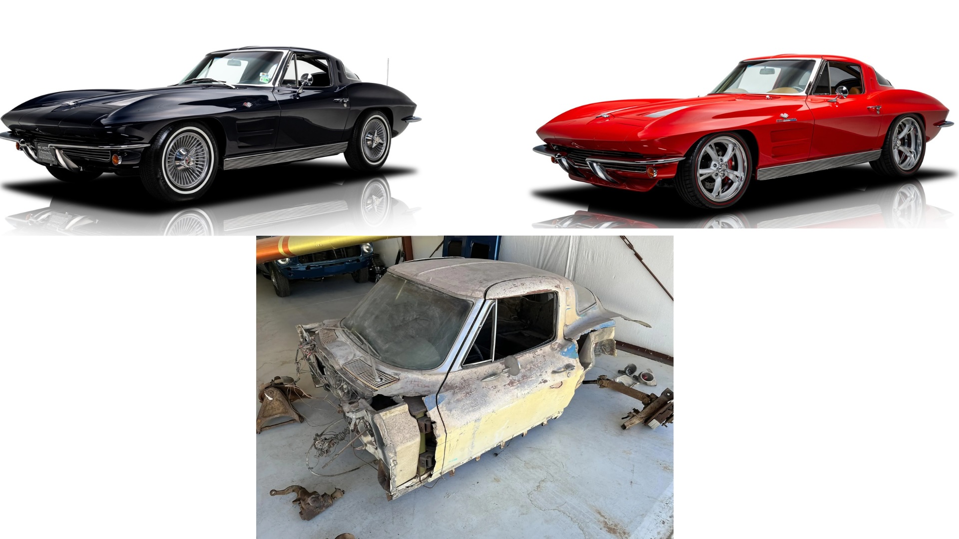 Corvette Shell When a Bare 1963 Split-Window Shell Brings $70,000, What Are Two ...